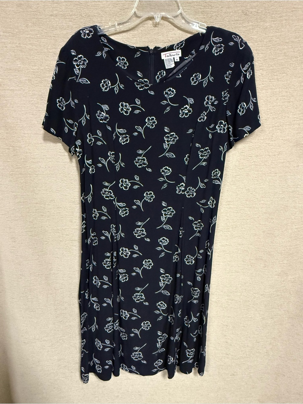 Talbots Navy Floral Midi Dress